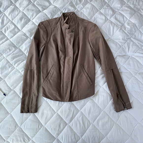 Free People Jackets & Blazers - Free People Vegan Leather Mauve Jacket